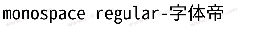 monospace regular字体转换